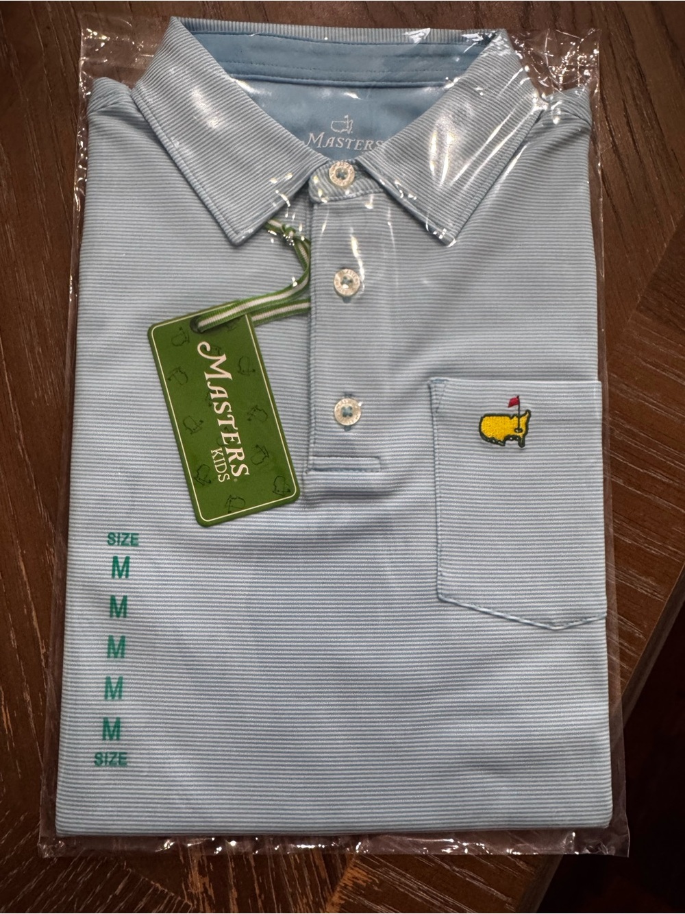 2026 Masters Kids New With Tags Short Sleeve Polo Shirt Size Medium Augusta GA